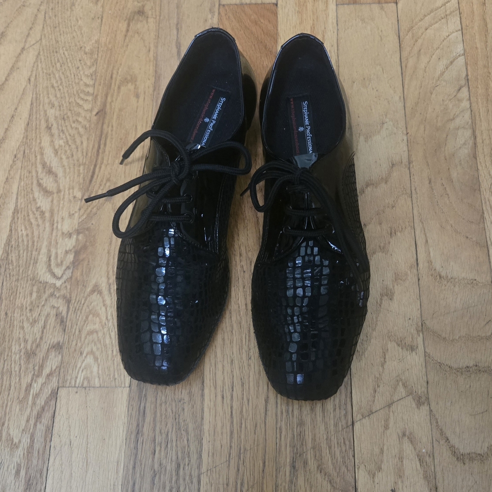 Black Textured Dancing Shoes